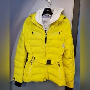 Bogner 2 piece ski coat (sz 14) and pants (sz 12) lemon